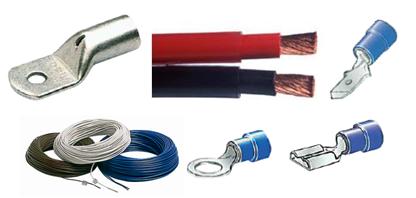 Kabel Leitung und Kabelschuhe