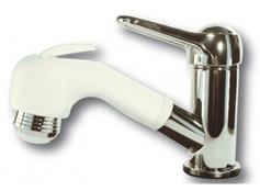 Verchromter Einhebel-Mischhahn mit Handdusche