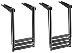 schwarze ausziehbare Leiter für Badeplattform schwarze ausziehbare Leiter für Badeplattform