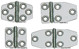 SPRENGER Scharnier Edelstahlscharnier 65 x 30 mm Scharnierband