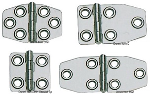 Scharniere, AISI316 Stärke 1,5 mm Scharniere, AISI316 Stärke 1,5 mm