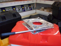 Drehscheibe mit 12 Riegelpositionen f�r den Bootsstuhl