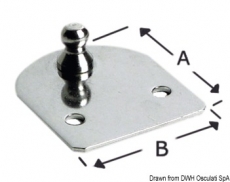 Befestigungsplatte Version Standard, eben Version Stift mit Gewinde 8 mm L�nge 23 mm