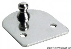 Befestigungsplatte Version compact, eben Version Kugelfeder  10 mm