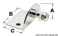Befestigungsplatte compact Version 90 Version Stift mit Gewinde 8 mm auen