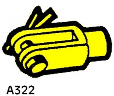 Teleflex Gabel fr Steuerkabel mit M10-Gewinde A322