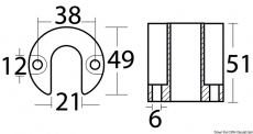Anode fr Motorfu Bravo Blackhawk Original-Artikelnr. 806190A Magnesium