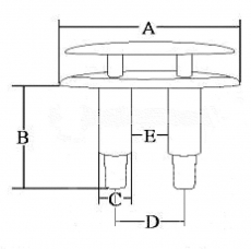 Versenkbare Niro-Klampe Aussenma = 126mm
