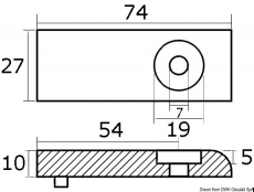 Anode VERADO 72mm Orig. Artikelnr. 892227 / 893404 Aluminium