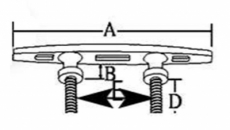 Klampe Niro Bolzenmontage Lnge 200 mm