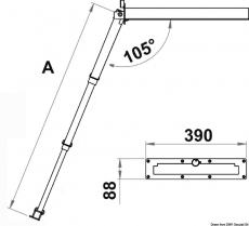 Teleskop-Badeleiter mit Box AISI 316 BBN011 Stufen 4 Typ mit Handverschluss