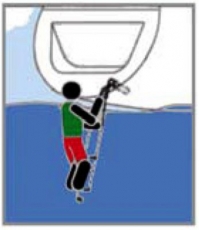 Rettungsleiter mit 3 Stufen, f�r den Einbau Mit hinterer Mutter