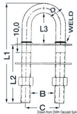 U Bolzen DE LUXE L1 = 136mm