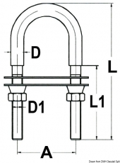 U-Bolzen aus Edelstahl D1 M10