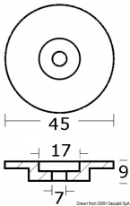Rundanode 44 mm Zink