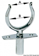Ruderdolle aus verchromtem mit Blindbuchse A 46mm Ruderdolle aus verchromtem mit Blindbuchse A 46mm