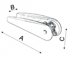 NIRO Ankerrollen Universal Geeignet fr verschiedene Typen Anker Gre 2