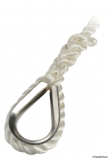 Gesplei�te Festmacherleinen wei� Kausche Edelstahl Leine 12mm