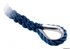 Gespleite Festmacherleinen blau Kausche Edelstahl Leine 16mm