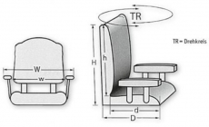 Bootssitz Klappstuhl Corfu aus Vinyl dunkelblau
