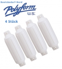 4 x Polyform Fender Typ G 4 wei