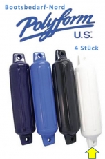 4 x Polyform Fender Typ G 5 wei