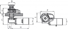 Ankerwinde Projekt X2 - 8 mm Ketten- Nuss ohne Spillkopf - 12V 700 W