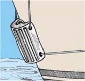 Aufblasbarer PVC-Fender, Spezialmodell von ANCHOR blau