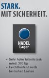 Liegeblock mit 1 Rolle und NIRO-Gestell aus der S-Block Serie