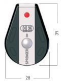 Block mit 1 Rolle, montierter Feder und Fenderse aus der S-Block Serie