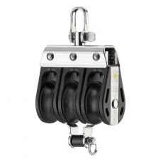 Block mit 3 Rollen, Wirbel und Hundsfott aus der S-Block Serie Block mit 3 Rollen, Wirbel und Hundsfott aus der S-Block Serie