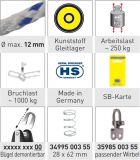 HS Sprenger Block 1 Rolle fr 25 mm dreh- und kippbar