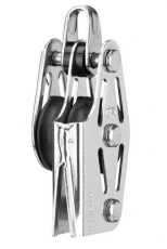 Sprenger 6mm Gleitlagerblock mit V-Klemme, 2 Rollen, Bügel und Hundsfott Sprenger 6mm Gleitlagerblock mit V-Klemme, 2 Rollen, Bügel und Hundsfott