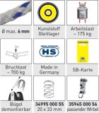 Niederholertalje mit 5 Meter eingespleitem Tauwerk 6 mm Bruchlast ca. 700kg