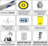 Sprenger - 8mm Block mit 1 Rolle und B�gel