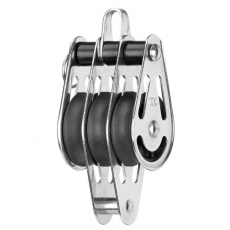Sprenger - 10mm Gleitlagerblock mit 3 Rollen, Bügel und Hundsfott Sprenger - 10mm Gleitlagerblock mit 3 Rollen, Bügel und Hundsfott