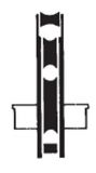 Sprenger - 10mm Groschotblock mit 2 Rollen, Wirbel und Schotklemme