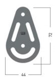 Sprenger - 12mm Gleitlagerblock mit 2 Rollen und Bgel