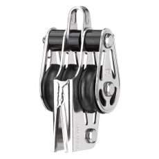 HS Spenger Block V-Klemmenblock, 3 Rollen, Hundsfott, Bgel Edelstahl rostfrei