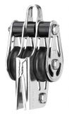 HS Spenger Block V-Klemmenblock, 3 Rollen, Hundsfott, Bgel Edelstahl rostfrei