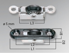 Micro xs Einlassblock 1 Rolle Rolle Edelstahl rostfrei Rolle 19 x 8mm Tau 4mm