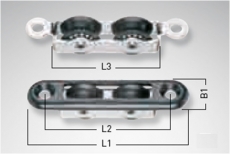 Micro xs Einlassblock 2 Rollen Rolle Edelstahl rostfrei Rolle 19 x 8mm fr 4mm Tau