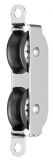 Einlassblock 2 Rollen Rolle Kunststoff 27 x 11mm fr 8mm Tau