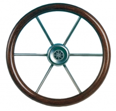 Steuerrad Lenkrad Teleflex Leader Wood 550mm Mahagoni-Holz für Teleflex Boots- Steuerung