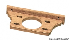 Halterung für Zahnputzbecher und Zahnbürste aus Teakholz 206x89x37mm Halterung für Zahnputzbecher und Zahnbürste aus Teakholz 206x89x37mm
