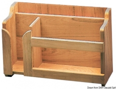 Ablage für Teller, Gläser (stapelbar) und Besteck aus Teakholz 395x152x282mm Ablage für Teller, Gläser (stapelbar) und Besteck aus Teakholz 395x152x282mm