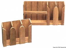 Ablage fr Teller und Tassen (stapelbar) aus Teakholz 312x108x250mm
