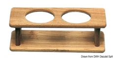 Flaschenhalter aus Teakholz Maße 310x112x118mm. Flaschenhalter aus Teakholz Maße 310x112x118mm.