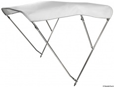 Hohes Sonnenverdeck mit 3 Bögen Farbe weiß Breite 225 235cm Hohes Sonnenverdeck mit 3 Bögen Farbe weiß Breite 225 235cm