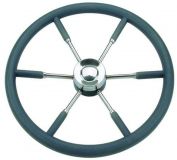 Steuerrad 6-Speichen NIRO mit Polyurethan-Griff 700mm